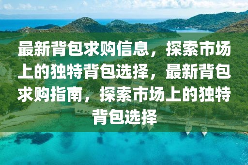 最新背包求購信息，探索市場上的獨特背包選擇，最新背包求購指南，探索市場上的獨特背包選擇