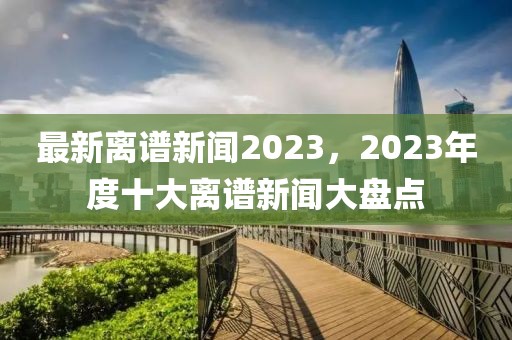 最新離譜新聞2023，2023年度十大離譜新聞大盤點