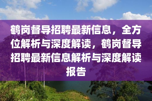 鶴崗督導招聘最新信息，全方位解析與深度解讀，鶴崗督導招聘最新信息解析與深度解讀報告