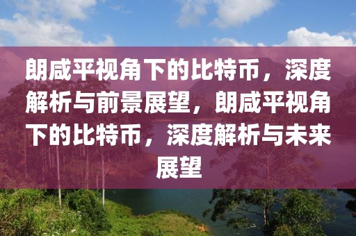 朗咸平視角下的比特幣，深度解析與前景展望，朗咸平視角下的比特幣，深度解析與未來展望