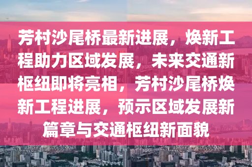 芳村沙尾橋最新進展，煥新工程助力區(qū)域發(fā)展，未來交通新樞紐即將亮相，芳村沙尾橋煥新工程進展，預示區(qū)域發(fā)展新篇章與交通樞紐新面貌