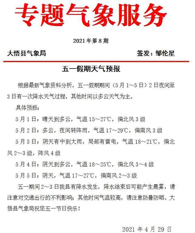 天氣預(yù)報(bào)最新大悟,天氣預(yù)報(bào)最新大悟15天，大悟天氣預(yù)報(bào)及未來15天詳細(xì)預(yù)測